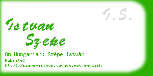 istvan szepe business card